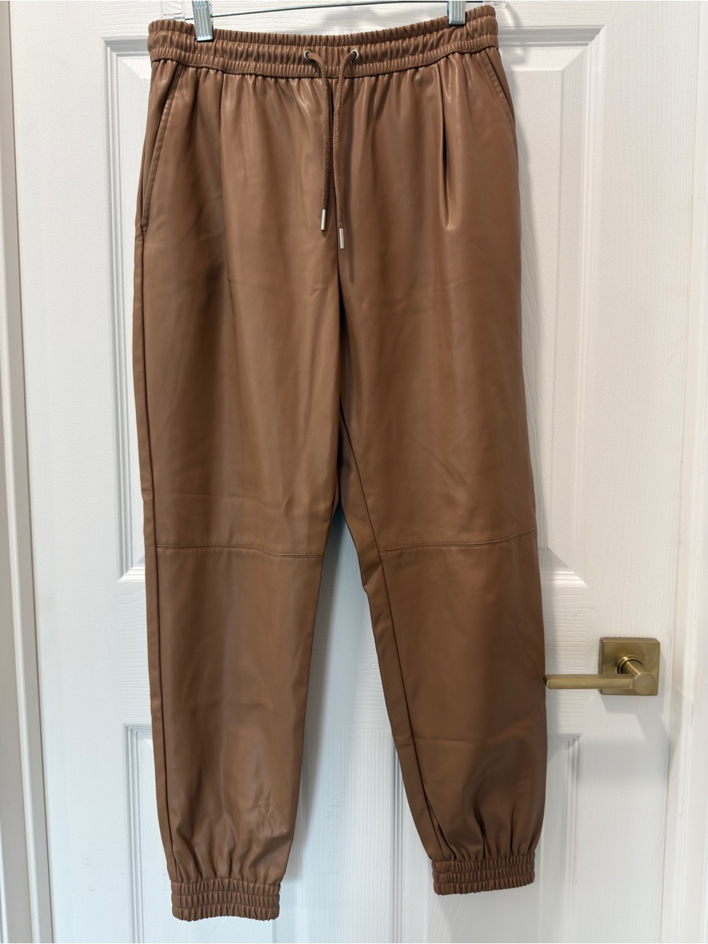 Zara Women's Faux Leather Joggers, Size Small
